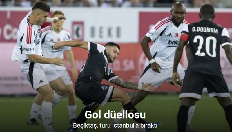 UEFA Avrupa Ligi: Lugano: 3 - Beşiktaş: 3 (Maç sonucu)