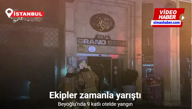 Beyoğlu’nda 9 katlı otelin bodrum katında korkutan yangın