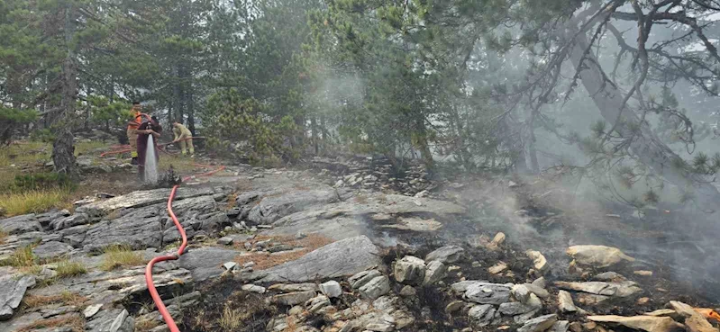 Kazdağları’nda yangına havadan müdahale sürüyor
