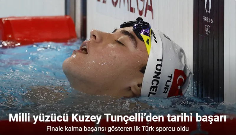 Milli yüzücü Kuzey Tunçelli’den tarihi başarı