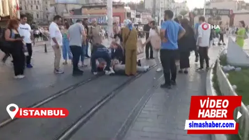 Taksim’de bir genç kız epilepsi nöbeti geçirdi