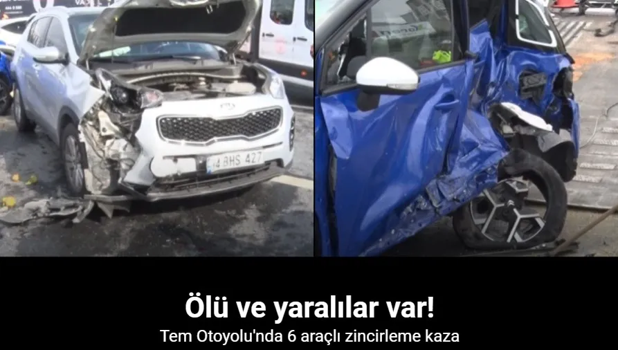 Bağcılar TEM otoyolunda feci zincirleme kaza: 2 ölü, 5 yaralı