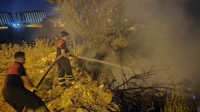 Otluk akanda çıkan yangın kısa sürede söndürüldü
