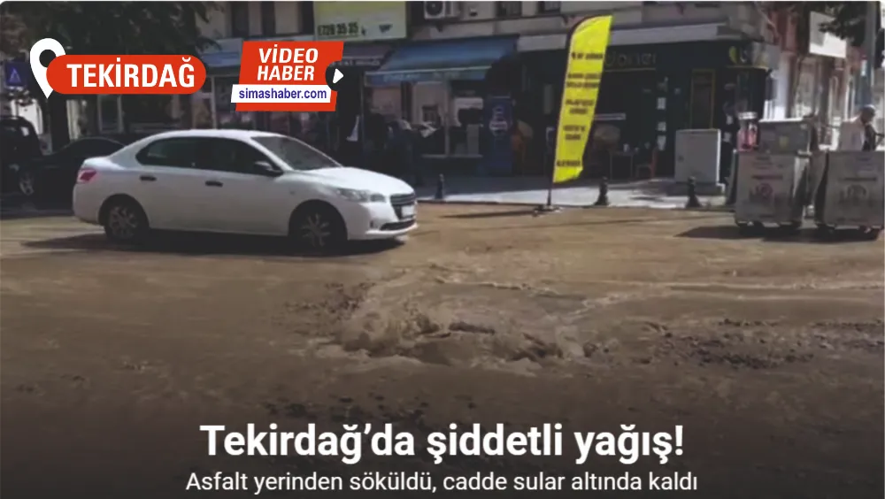 Tekirdağ’da şiddetli yağış, Salı Pazarı’nı sular altında bıraktı