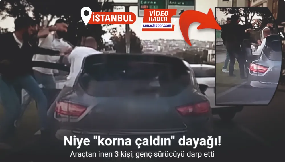 Sultangazi’de ‘korna çaldın’ dayağı kamerada