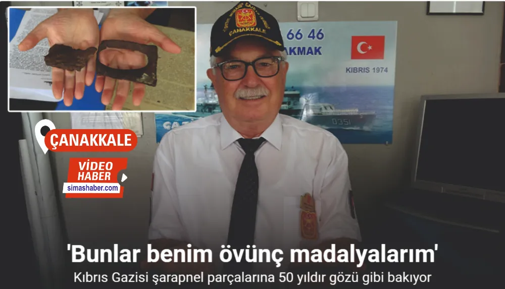 Kıbrıs Gazisi ‘Madalyalarım’ dediği şarapnel parçalarını 50 yıldır saklıyor