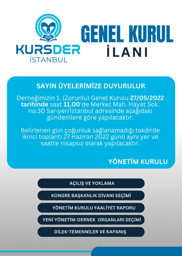 Genel Kurul İlanı