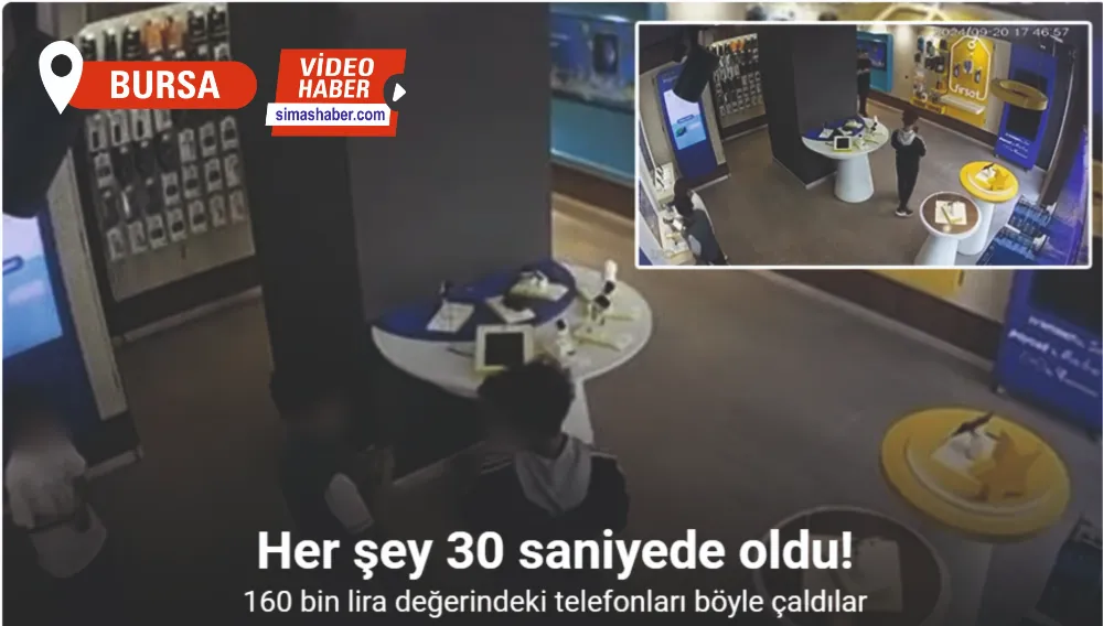 30 saniyede 160 bin lira değerindeki telefonları böyle çaldılar