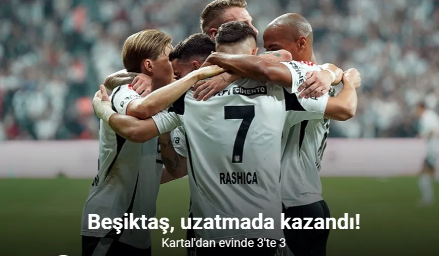 Trendyol Süper Lig: Beşiktaş: 2 - Eyüpspor: 1 (Maç sonucu)