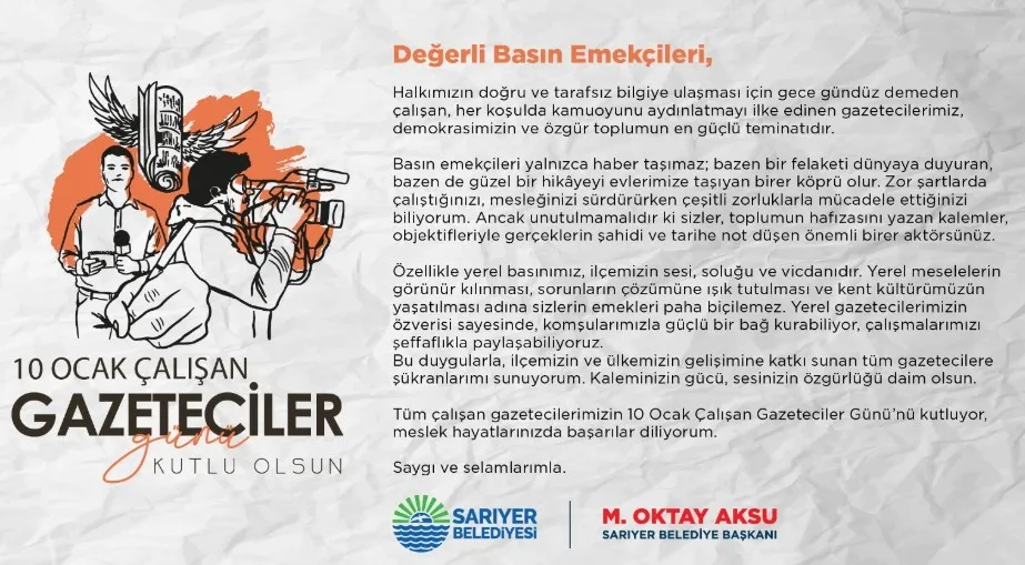 Başkan M.Oktay Aksu, 10 Ocak Gazeteciler Gününü Kutladı 