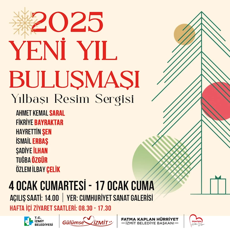 “2025 YENİ YIL BULUŞMASI” KARMA SERGİSİ 4 OCAK’TA SANATSEVERLERLE BULUŞUYOR