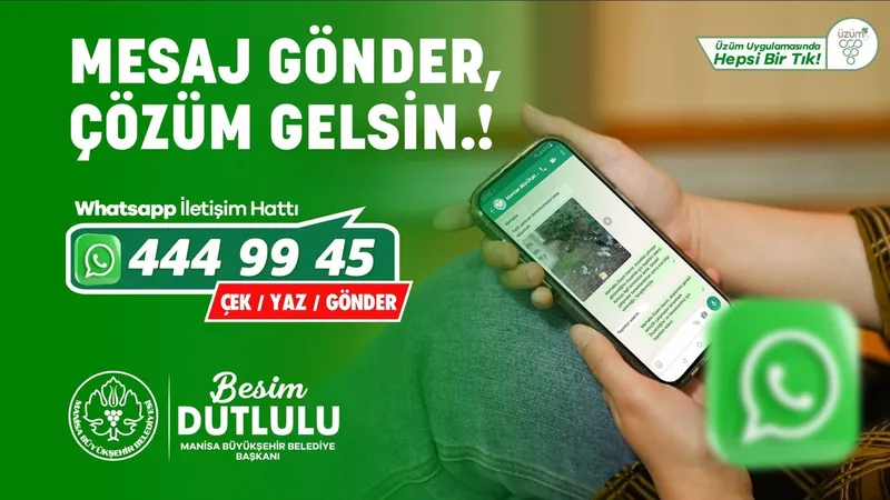 Manisa Büyükşehir Belediyesi WhatsApp İletişim Hattı