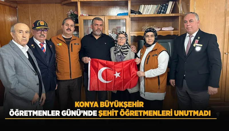 Konya Büyükşehir Belediyesi Şehit Öğretmenlerin Ailelerini Ziyaret Etti