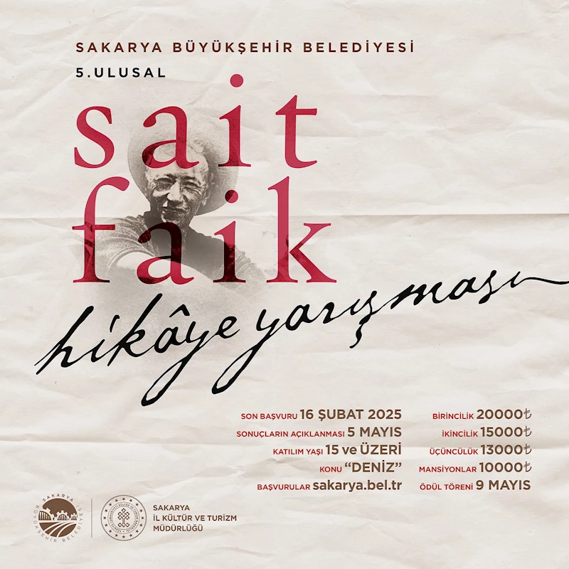 Sait Faik Abasıyanık hikâye yarışmasında başvurular sona eriyor