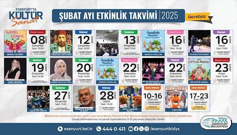 Şubat Ayı Etkinlik Takvimi