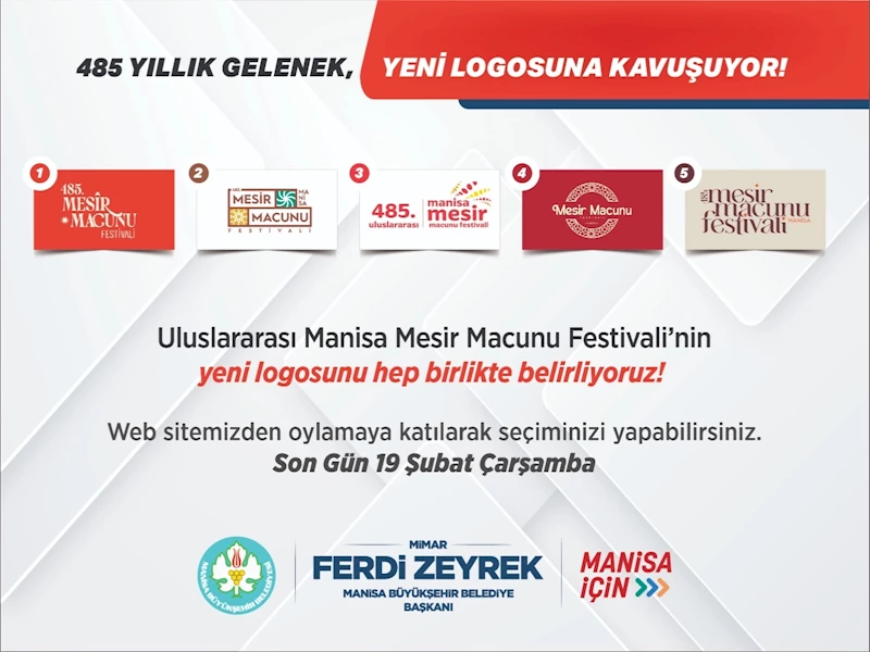 Uluslararası Manisa Mesir Macunu Festivali’nin Logosunu Halkın Oyları Belirledi