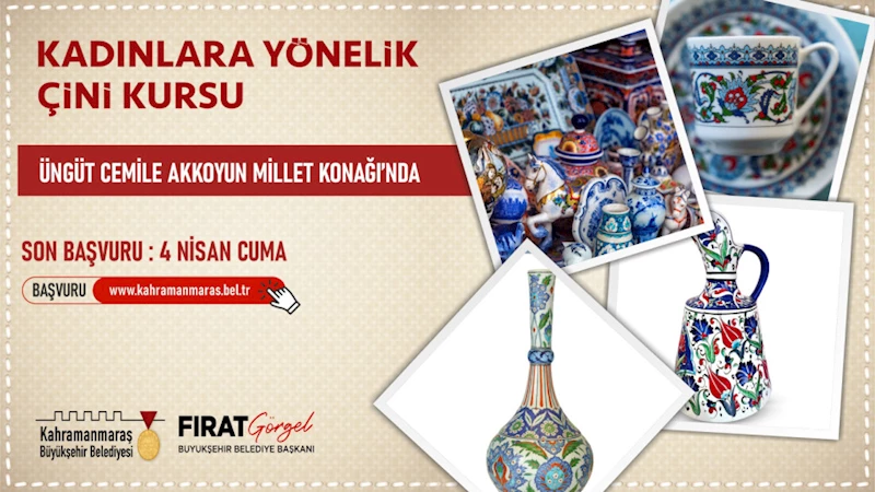Büyükşehir’den Kadınlara Sanat Desteği; Çini Kursu Başvuruları Başladı