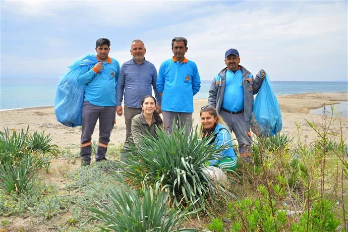 ALANYA’DA SAHİL TEMİZLİĞİ: KUM ZAMBAKLARI VE CARETTA CARETTALAR KORUMA ALTINDA