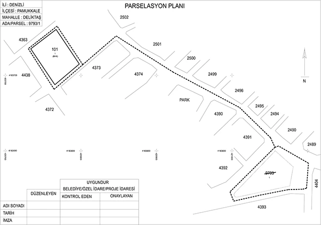 PAMUKKALE BELEDİYESİ İMAR MÜDÜRLÜĞÜNDEN DUYURU (Deliktaş)