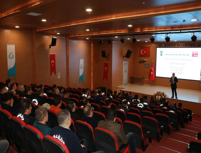 HALİLİYE BELEDİYESİ ZABITA PERSONELİNE MEVZUAT EĞİTİMİ VERİLDİ