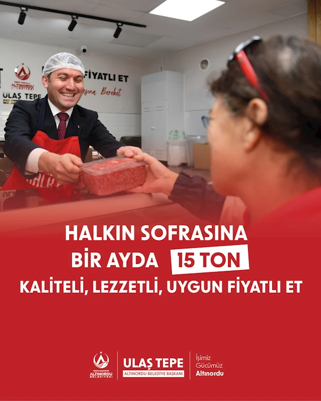 HALK ET’TE 1 AYDA 15 TON ET SATILDI