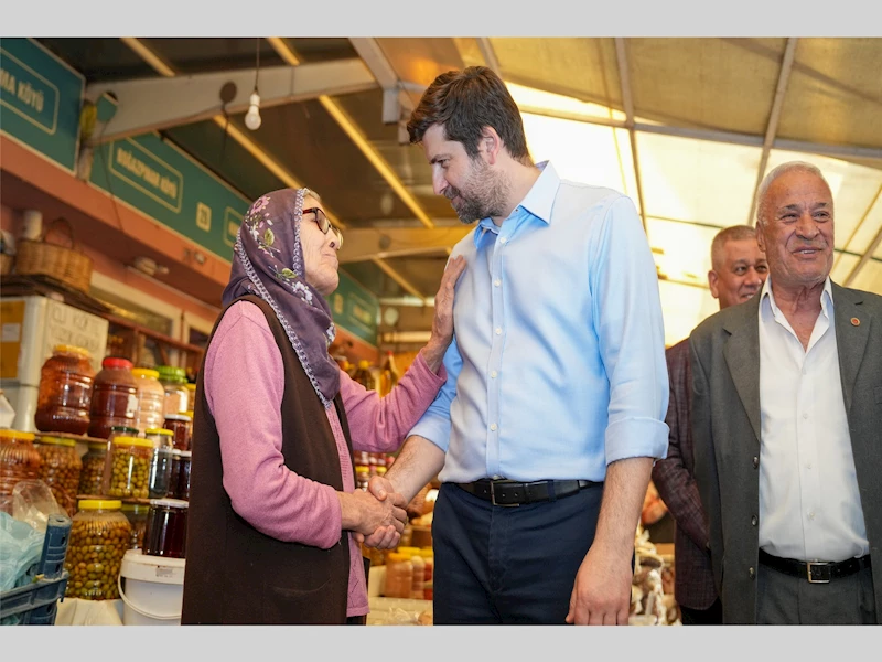 BAŞKAN BOLTAÇ KÖYLÜ PAZARI ESNAFINI ZİYARET ETTİ