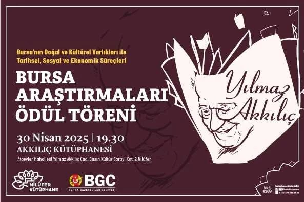 Yılmaz Akkılıç Bursa Araştırmaları Ödülleri’nde kazanan isimler belirlendi
