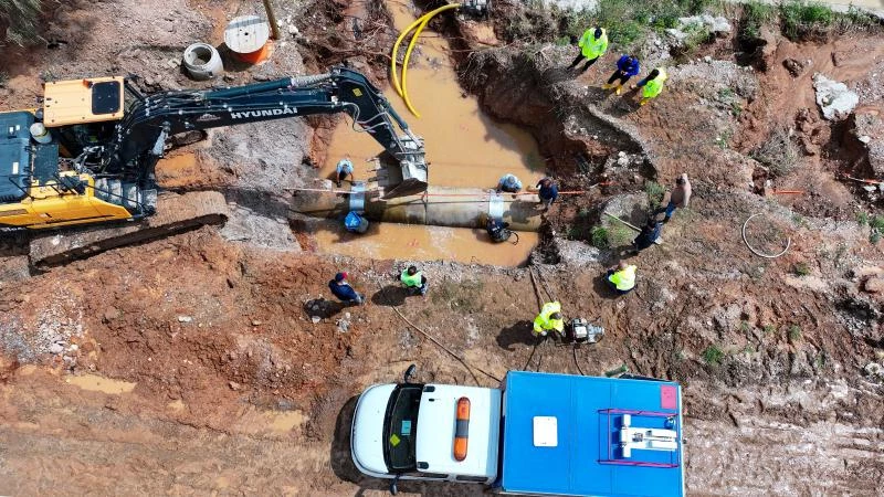 MESKİ Ekipleri, Ana Boru Arızasını Su Kesintisi Olmadan Onardı