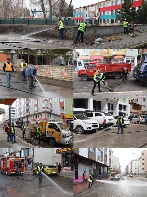 BELEDİYE EKİPLERİ, KENTİ A’DAN Z’YE TEMİZLEYİP YIKIYOR