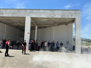Oto Sanayi Sitesi’nde yangın önleme eğitim verildi