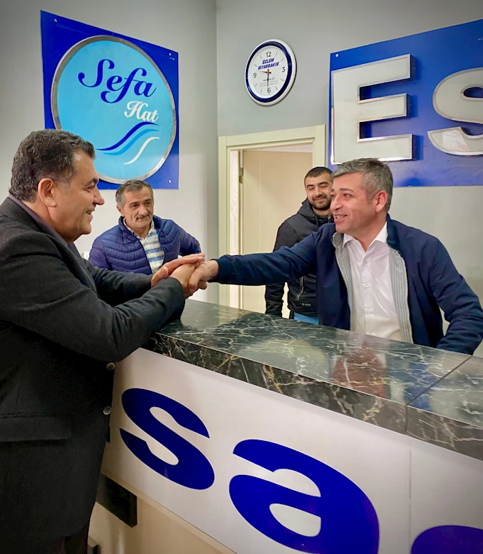 BAŞKAN DEMİR’DEN OTOGAR ESNAFINA ZİYARET