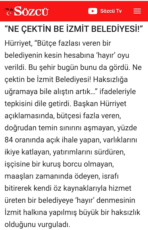SÖZCÜ; “AKP’LİLER 73 MİLYONLUK GERÇEĞE SIRT DÖNDÜLER!”