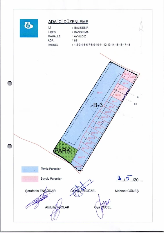 Ayyıldız Mahallesi 881 Ada İçi Düzenlemesi