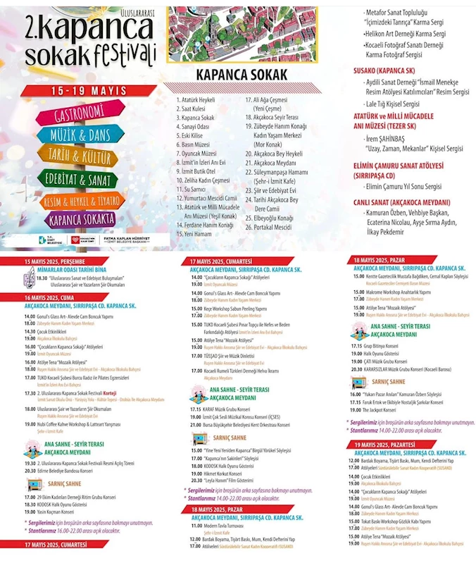 ULUSLARARASI 2. KAPANCA SOKAK FESTİVALİ’NİN İKİNCİ GÜNÜ BİRBİRİNDEN RENKLİ ETKİNLİKLERLE GEÇECEK