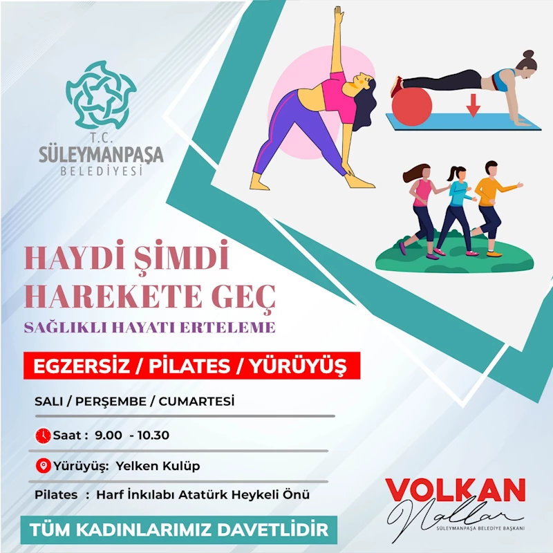 Süleymanpaşa Belediyesinden Kadınlara Sağlıklı Yaşam Desteği