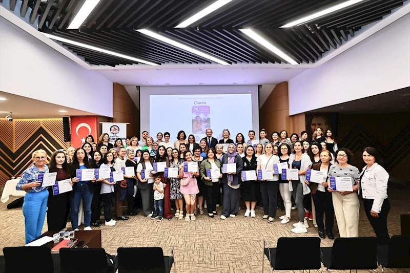 “Kadınlar Dijitalde Parlıyor” projesi kapsamında sertifika sevinci
