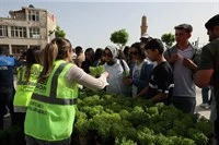 Mardin Büyükşehir Belediyesi 60 bin fesleğeni vatandaşlara dağıttı