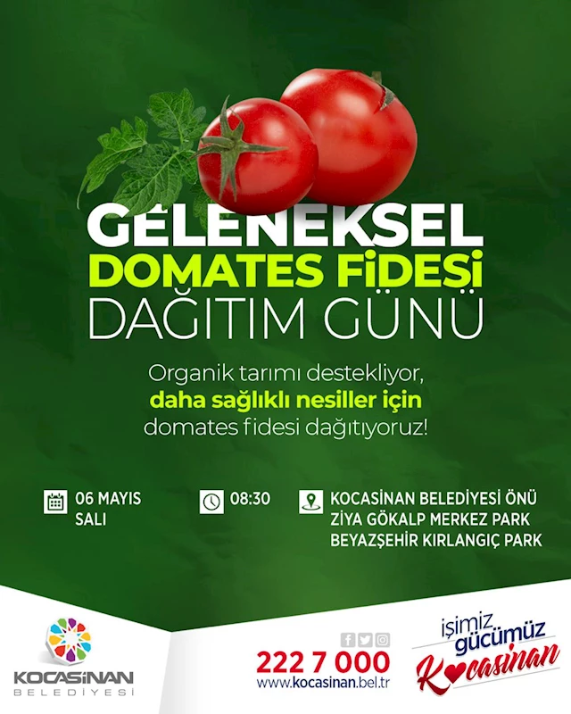 BAŞKAN ÇOLAKBAYRAKDAR’DAN ORGANİK DOMATES FİDESİ DAĞITIM ETKİNLİĞİNE DAVET