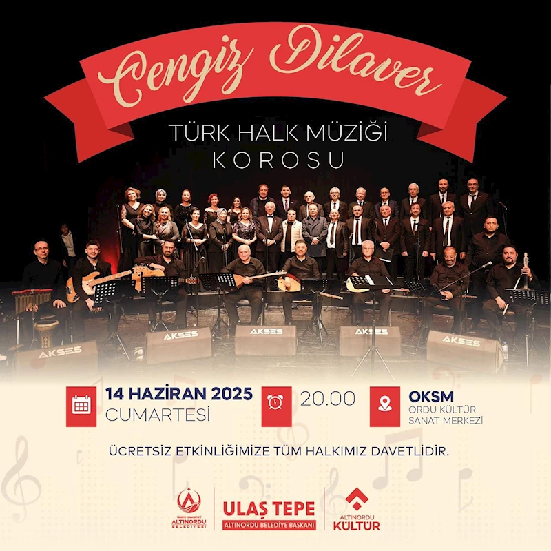 ALTINORDU’DA TÜRKÜLER YANKILANACAK