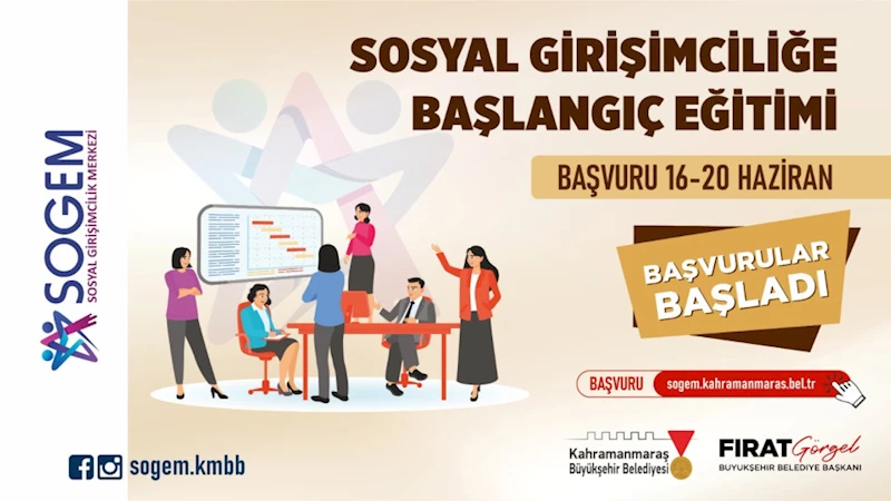 SOGEM’de Sosyal Girişimciliğe Başlangıç Eğitimi’ne Başvurular Başladı!
