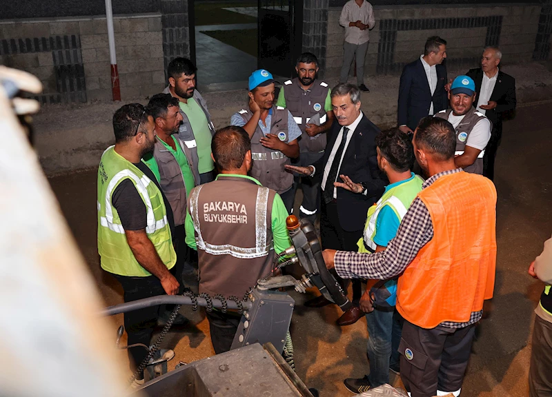 Yusuf Alemdar sözünü verdiği proje için gece yarısı yine sahadaydı: “Sakarya