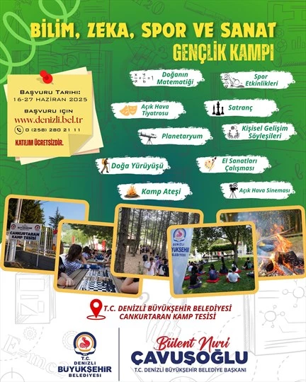 Denizli Büyükşehir’den liselilere özel yaz kampı