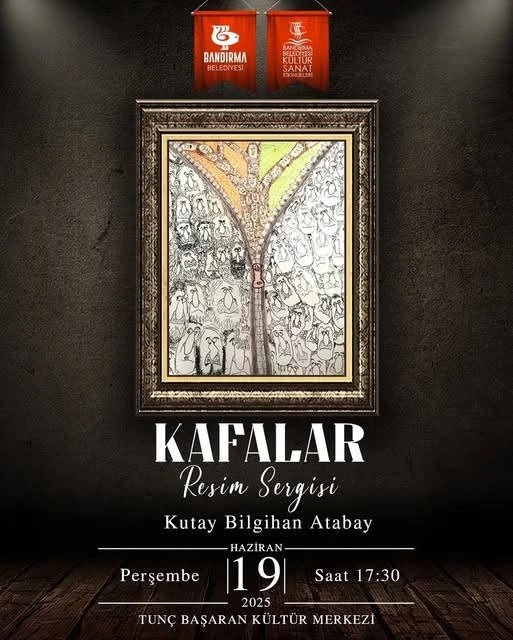 Kutay Bilgihan Atabay’ın kendine özgü çizimleriyle hayat verdiği Kafalar Resim Sergisi, sanatseverlerle buluşuyor.