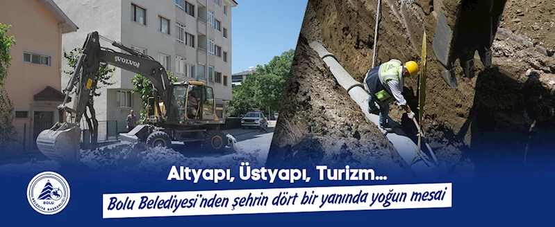 Bolu Belediyesi’nden şehrin dört bir yanında yoğun mesai