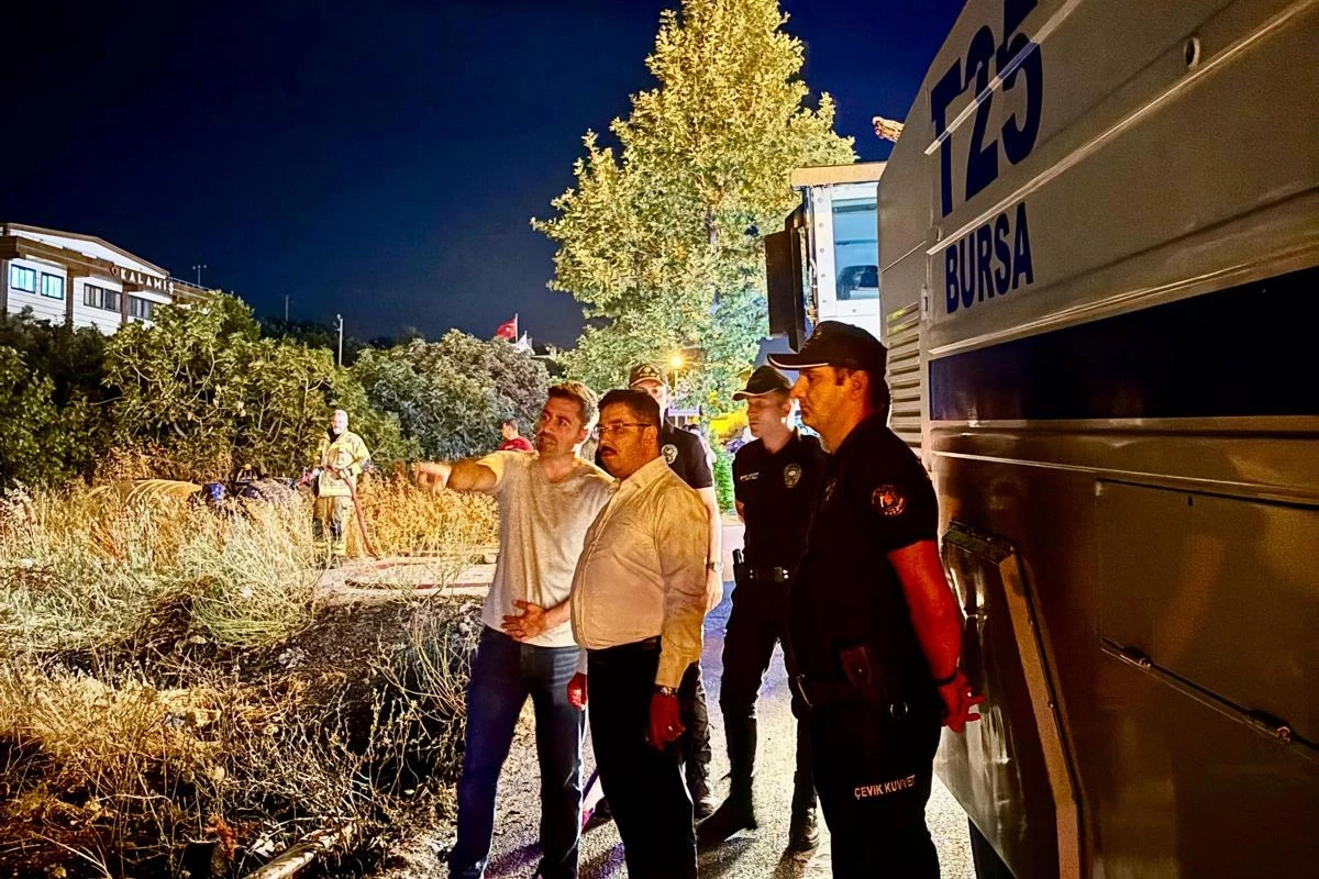 Mudanya Yolu’ndaki yangın kontrol altına alındı! 4 dönüm alan zarar gördü!