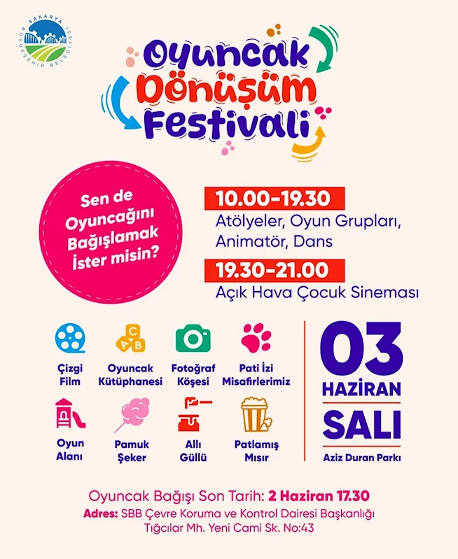 Bu festival Sakarya’da çocuklar için ilk olacak: Eski oyuncak yenisiyle takas olacak, yıpranan ise tamir edilecek