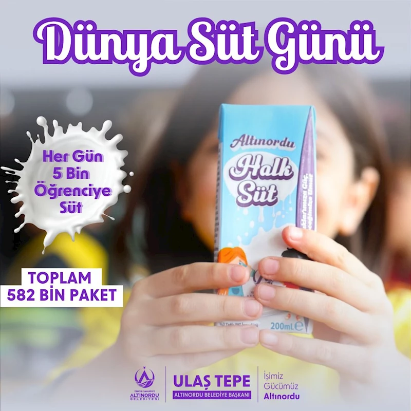 Başkan Tepe, müjdeyi Dünya Süt Günü’nde verdi:  ÖNÜMÜZDEKİ DÖNEM HEDEF 10 BİN ÖĞRENCİNİN HER GÜN SÜT TÜKETEBİLMESİ
