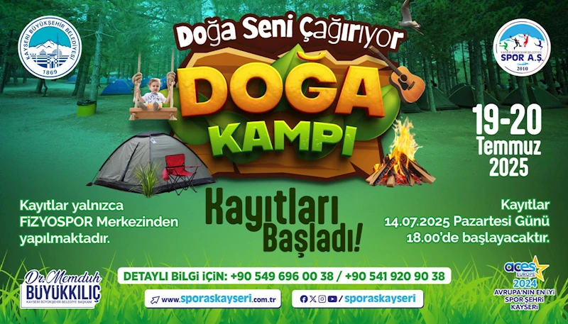 Büyükşehir’in Kampı İle Doğa Kayserilileri Çağırıyor