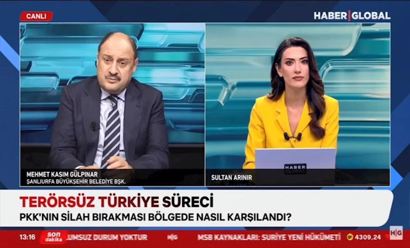 BAŞKAN GÜLPINAR: “ŞANLIURFA, TERÖRSÜZ BİR GELECEĞE VE TURİZMDE ZİRVEYE HAZIRLANIYOR”
