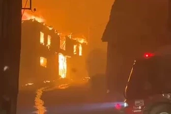 Sakarya Geyve’de alevli gece